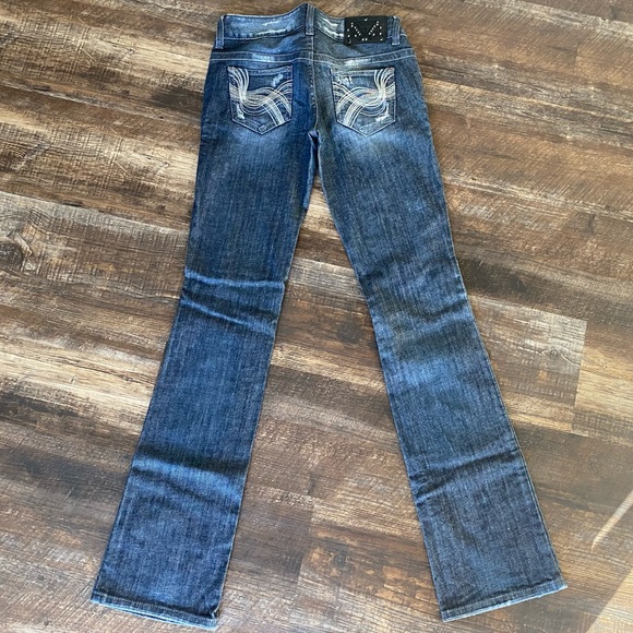 Guess Daredevil Bootcut 26/33 Tattered Jeans - Picture 9 of 9